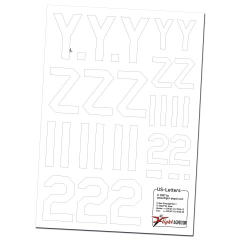 US-Letter Y-Z / 1-2 weiss 60/40 mm
