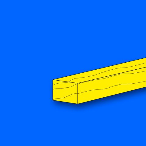 Lindenvierkantleiste, 1,0 mm x 2,0 mm x 1000 mm