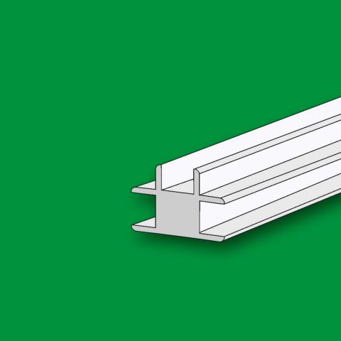 Plastik - T - Verbindung - Profil, 330 mm x 1,0 mm