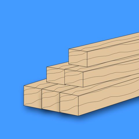 Biegeleiste Buche, rechteckig und quadratisches 1000 mm lang