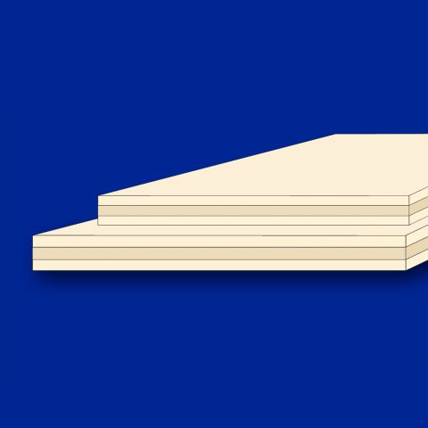 Leicht - Sperrhölzer,   3-fach verleimt, 2,0 & 3,0 mm groß