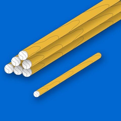 Bunte Holzstäbe auf blauem Hintergrund, kreative Medienpool-Grafik zur Nutzung in Designprojekten.