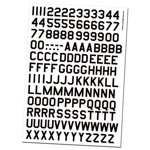 US-Letter schwarz - Schrifthöhe 19 mm
