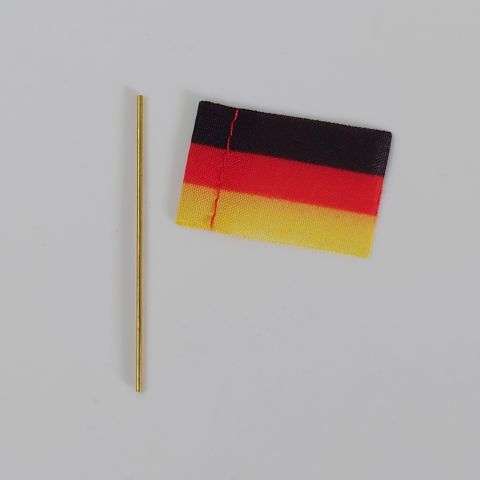 Flagge Deutschland, 30 x 20 mm, Textil mit Messingmast, 1 Stk.