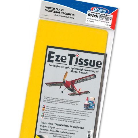 EZE Tissue Bespannpapier gelb  (5 Bogen)