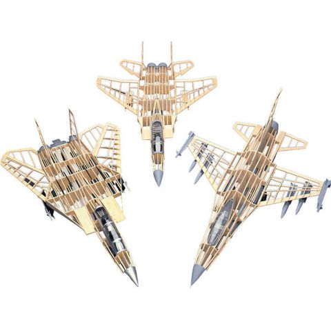 Guillows Balsa Standmodelle F-14 Tomcat, F15 Eagle, F-16 Fighting Falcon