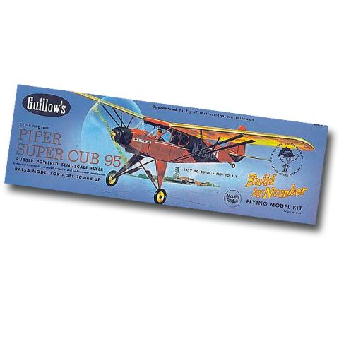 Piper Super Cub Gummimotor-Modellflugzeug, Einsteiger Balsabausatz