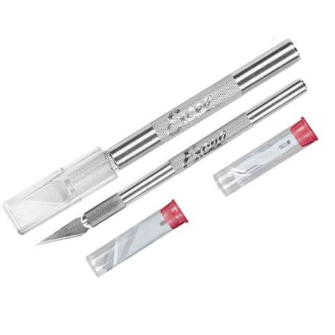 Präzise Werkzeugmesser mit Klingen-Set, ideal für vielseitige Anwendungen in Handwerk und Modellbau.