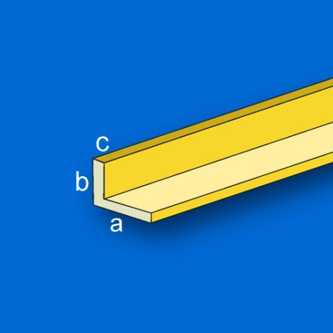 L-Profile Messing, Rechteck 330 x 1,0 x 0,6 mm, 5 Stück