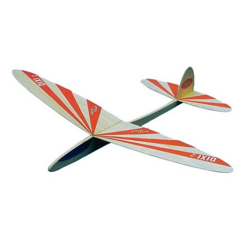 Gebauter Wurfgleiter aus Balsaholz von aeronaut mit schönem Flügeldecor