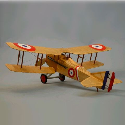 Balsa-Modellflugzeug mit Gummimotor Spad VII 