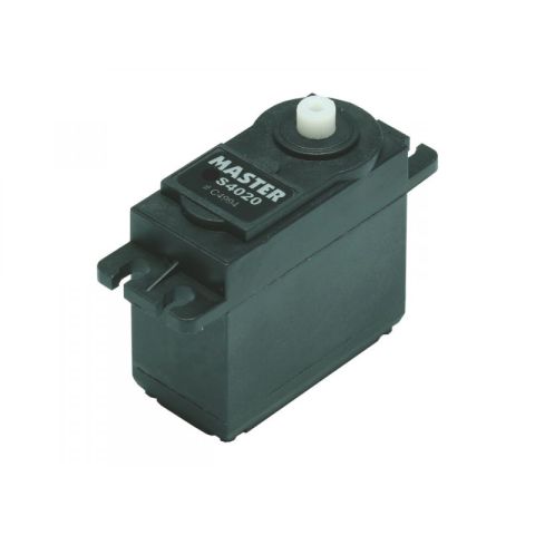 Alternativtext: Master Servo S4020 von Pichler, ideal für Modellbau und RC-Anwendungen, in schwarzer Ausführung.